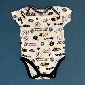 Pittsburgh Steelers White & Black Bodysuit